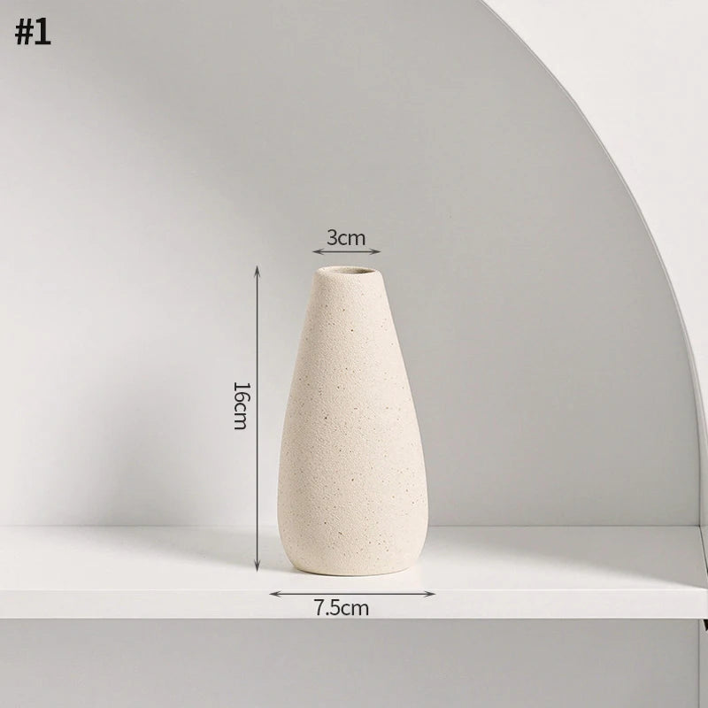White Ceramic  Decorative Vase
