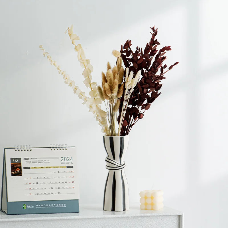 Double Ear Ceramic Vase