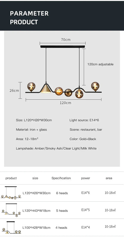 Scandinavia Glass Chandelier