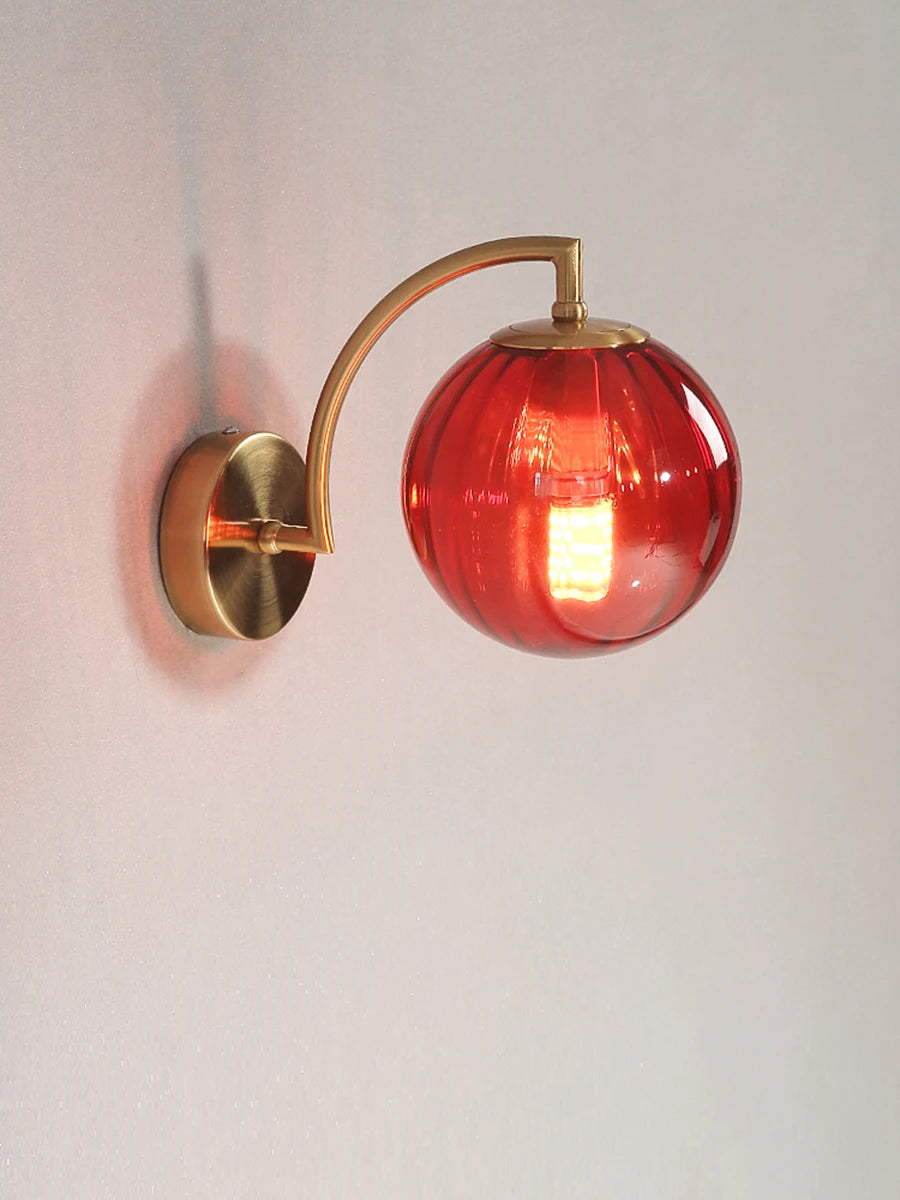 Color Glass Wall Light
