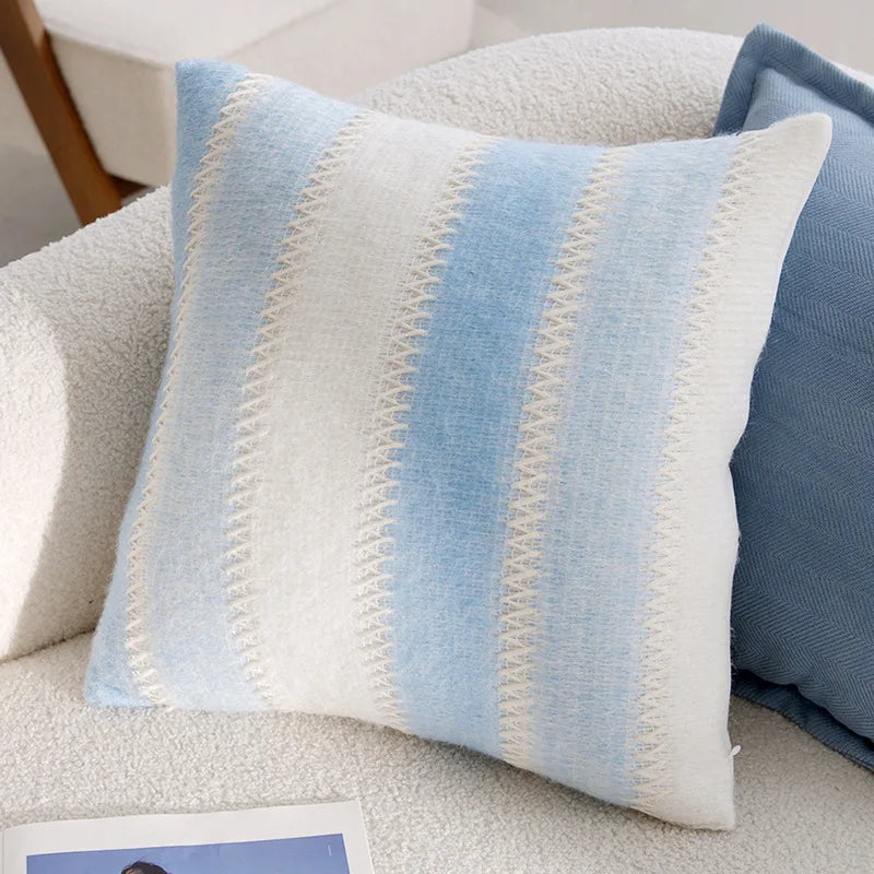 Blue Flower Throw Pillow