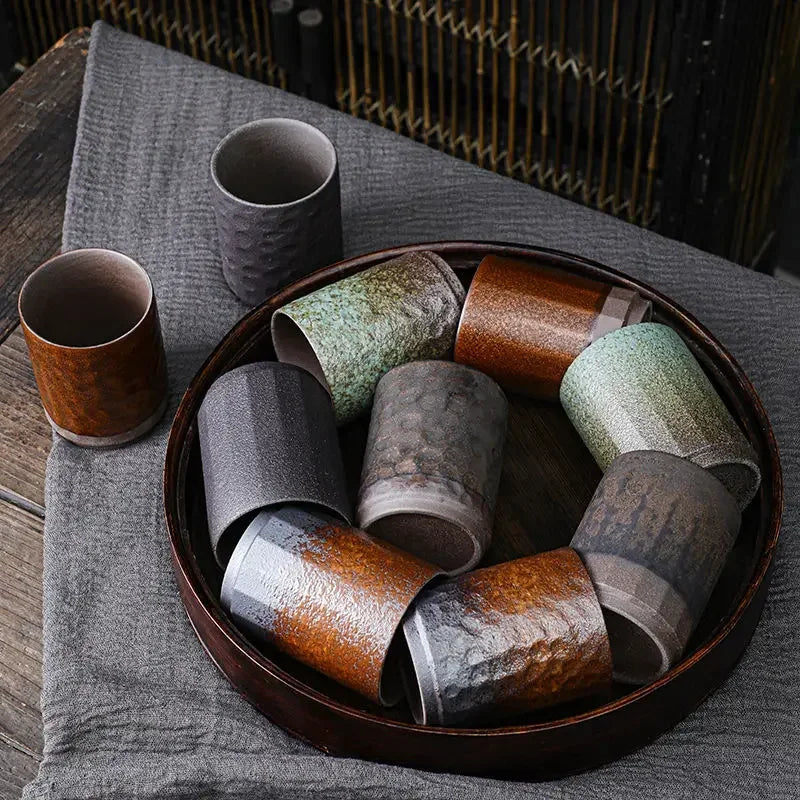 Vintage Handmade Chinese Ceramic Mug