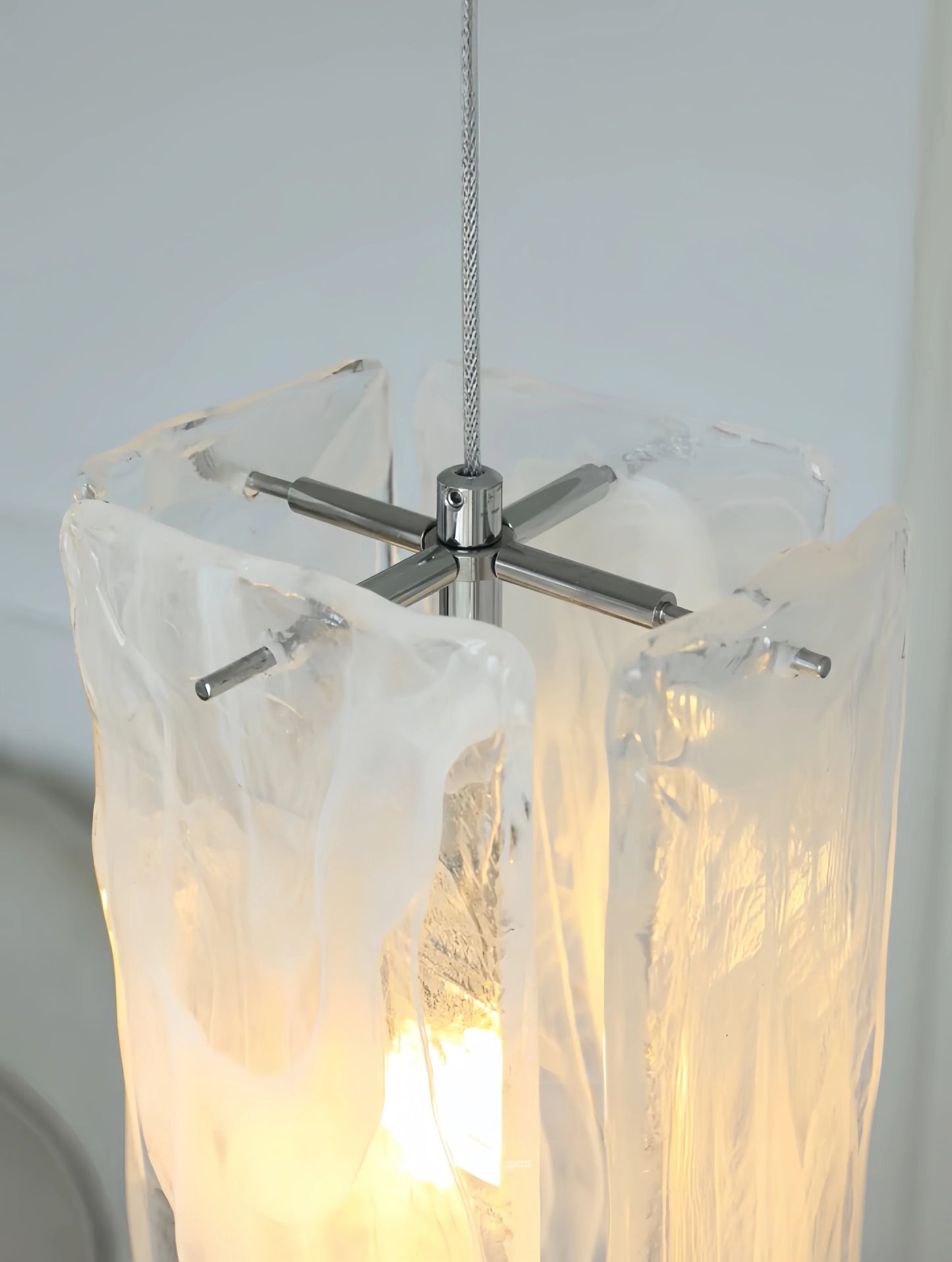 Modern Glass Hanging Art Chandelier