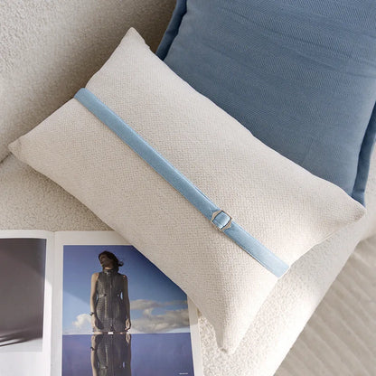 Blue Flower Throw Pillow