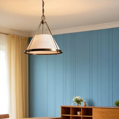 Vintage Fabric Pendant Light