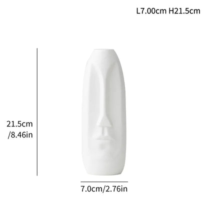 Face Sculpture Ceramic Vase