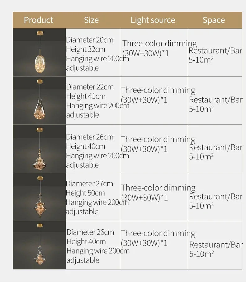 Raindrop Pendant Light