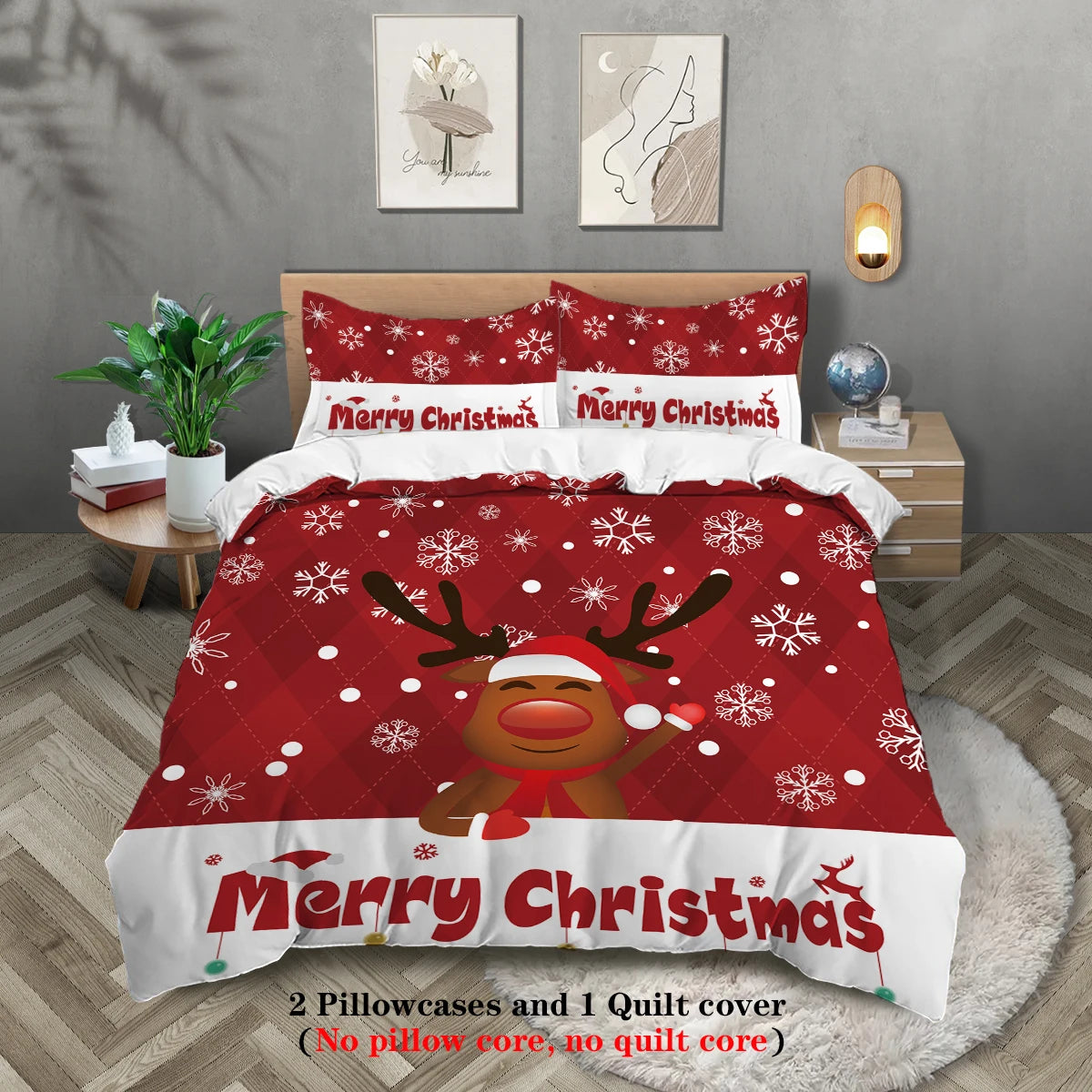 Duvet Christmas Themed 3 pc Set