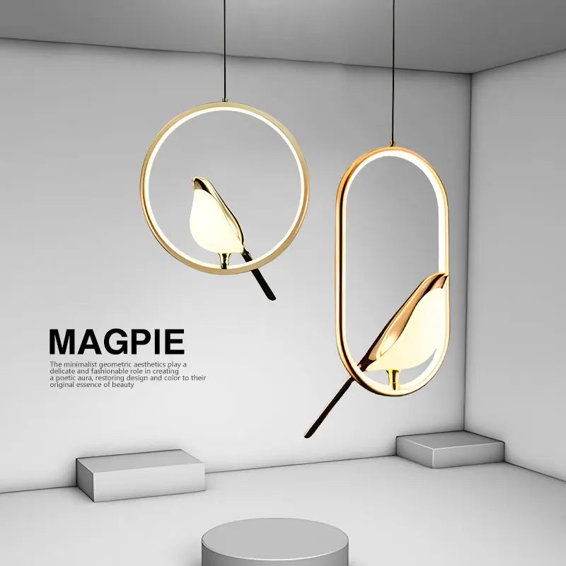 Magpie Bird LED Pendant Light