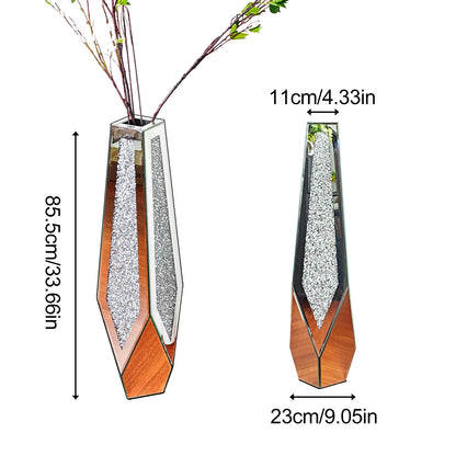 Crushed Diamond Glass Vase