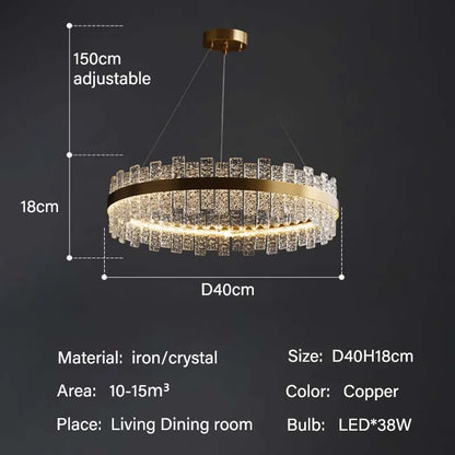 Luxury Crystal Pendant Light