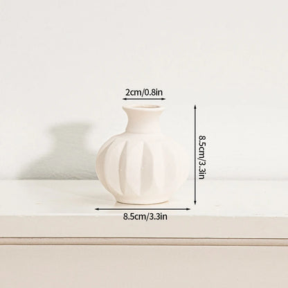 White Ceramic  Decorative Vase