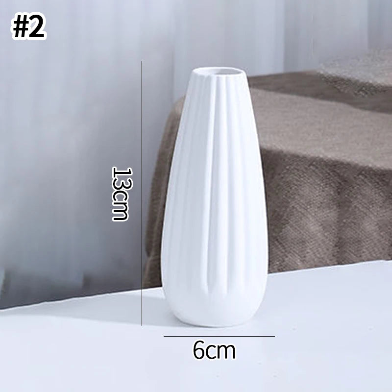 White Vase Mini Flower Pot