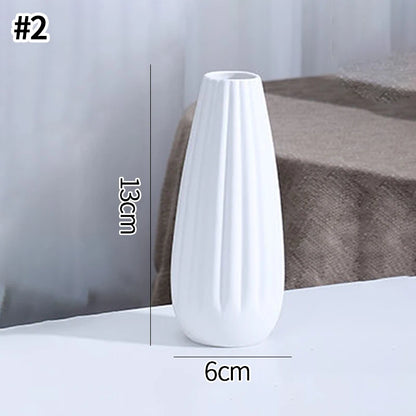 White Vase Mini Flower Pot