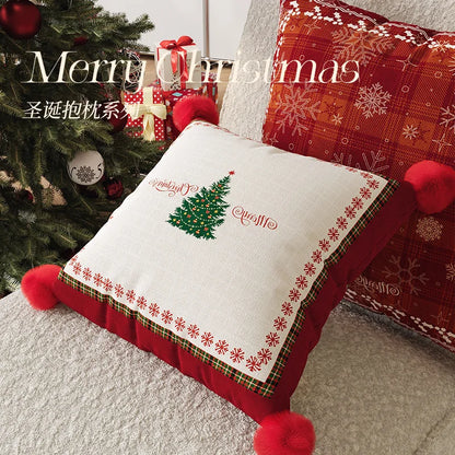 Christmas Dutch Velvet Sofa Pillow Cover