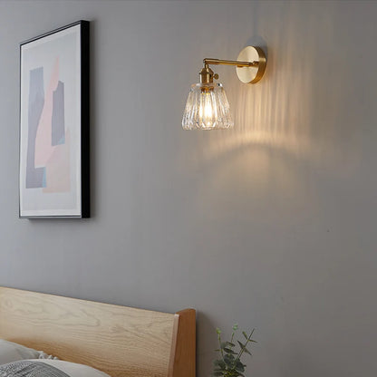 Luxury Brass/Glass Wall Lamp
