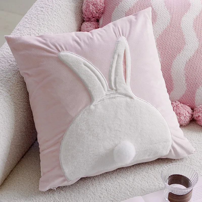 Pink Cute Throw Pillow Cover