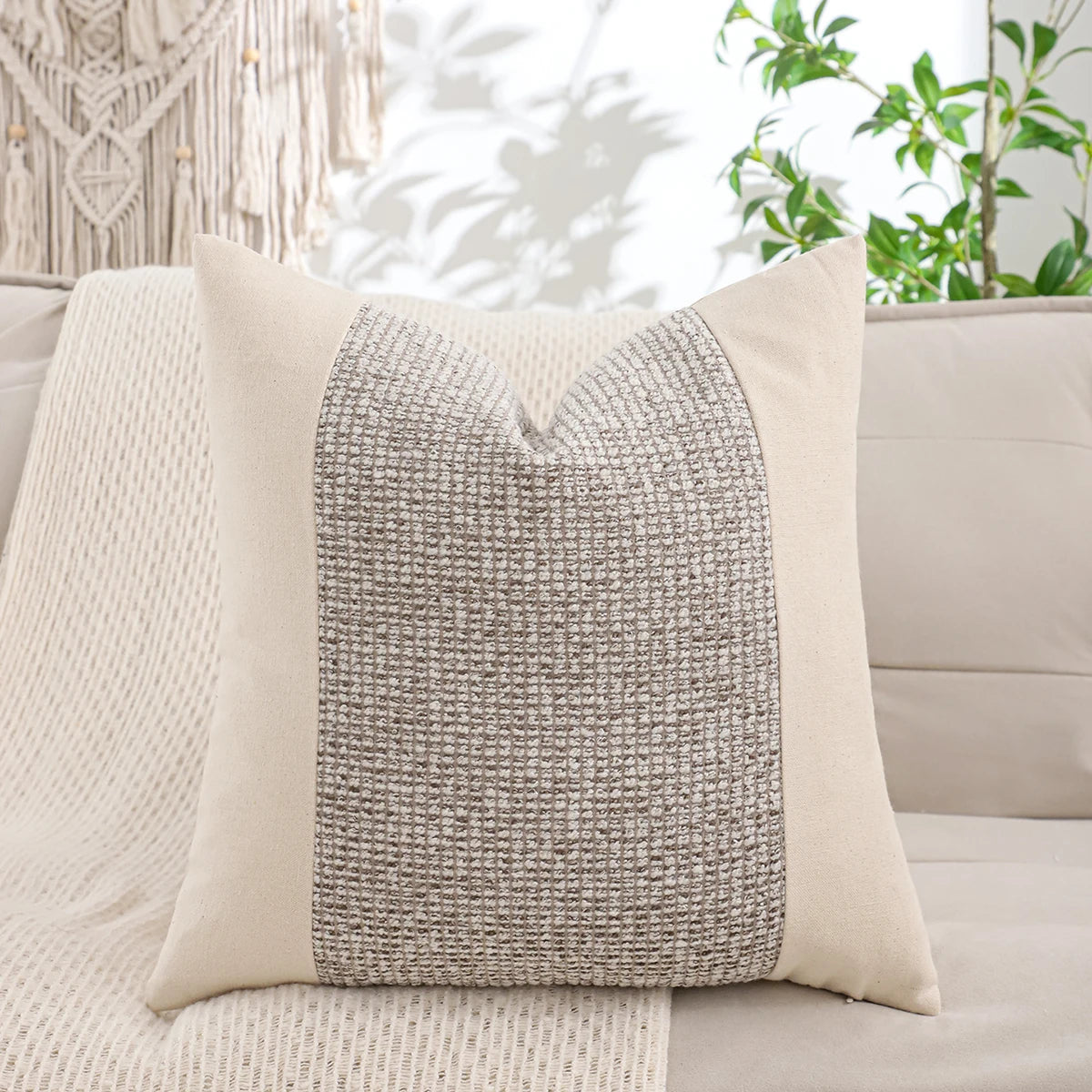 Jacquard Throw Pillow Cover