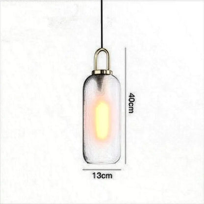 Industrial Smoke Glass Pendant Light