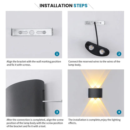 2W LED Wall Outdoor Lamp