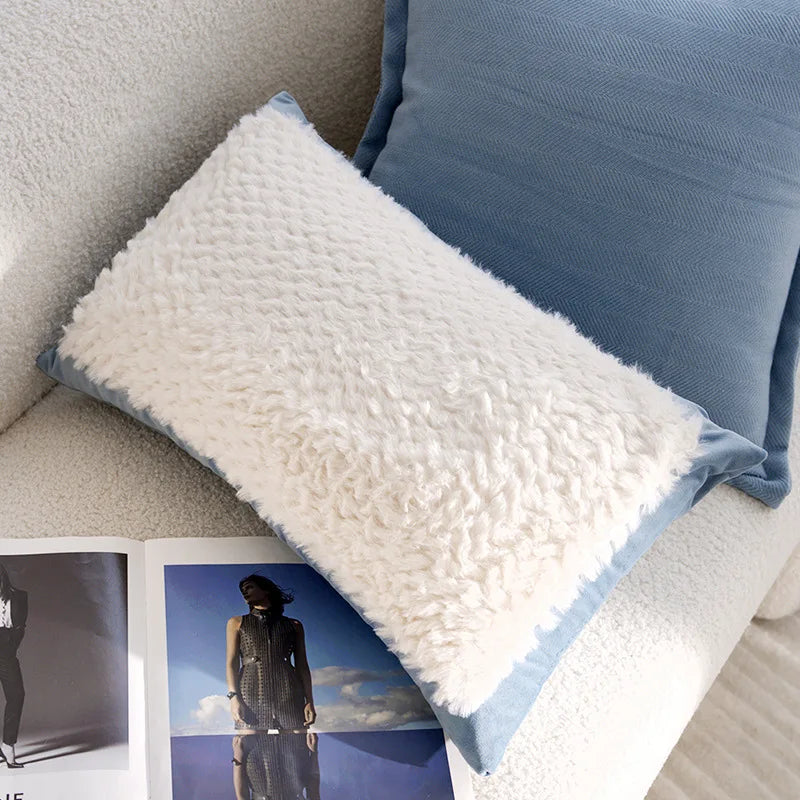 Blue Flower Throw Pillow