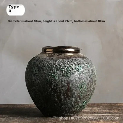 Vintage Distressed Ceramic Vase