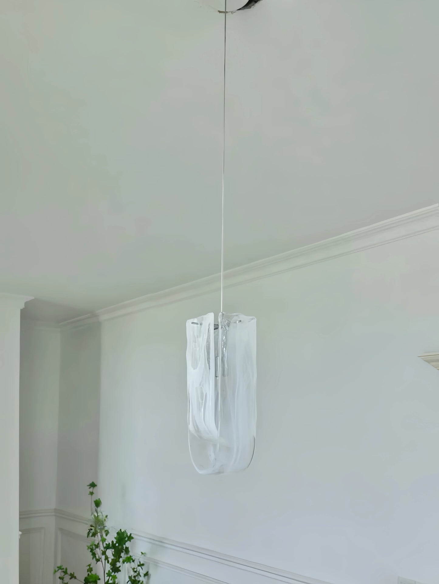Modern Glass Hanging Art Chandelier