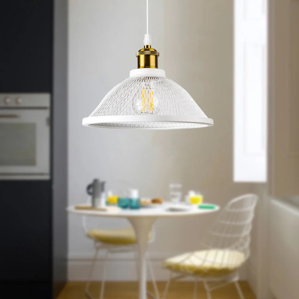 Vintage Black Net-Cage Pendant Light