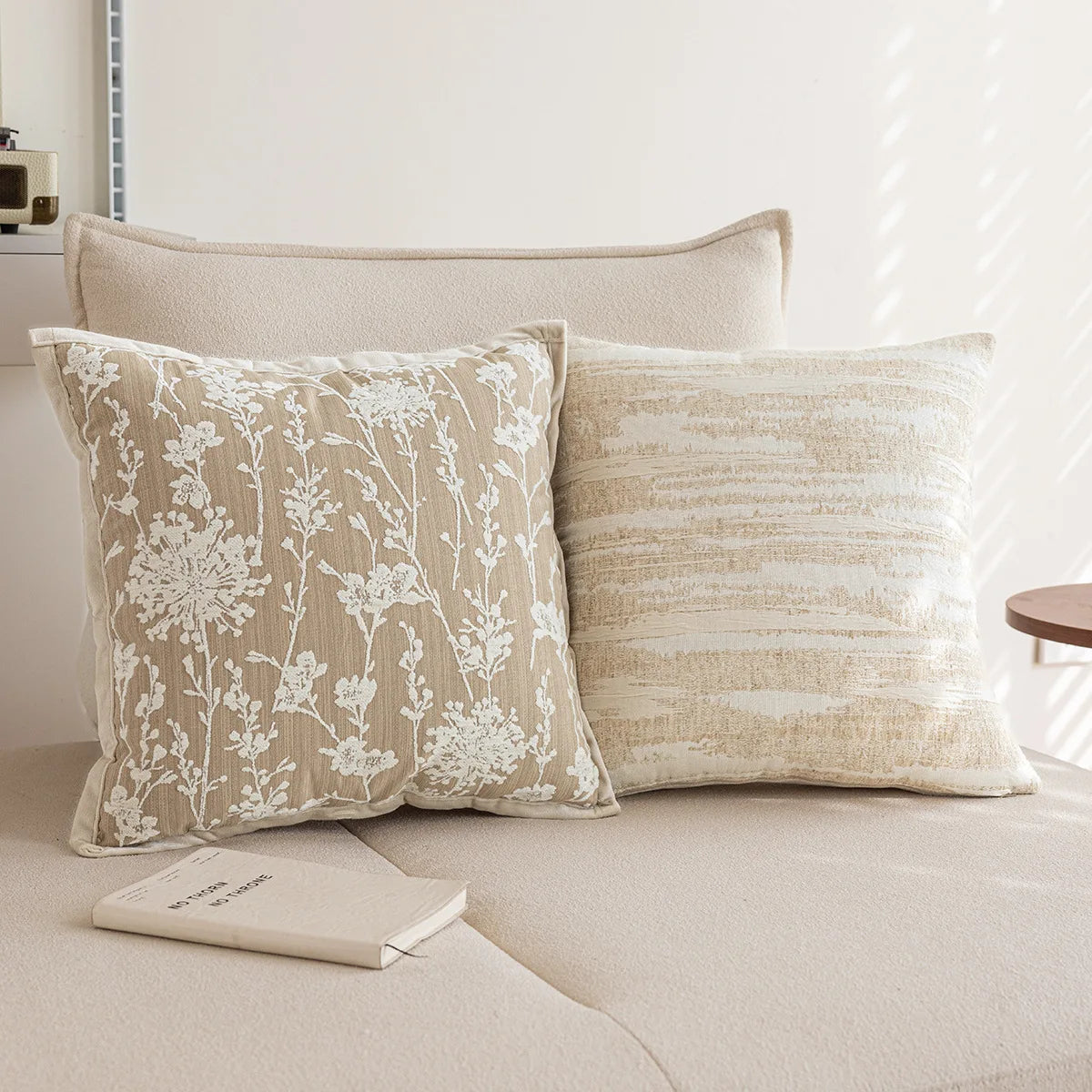 Khaki Throw Pillow Cover