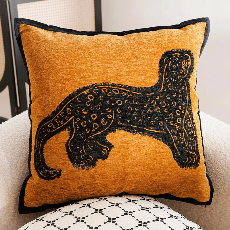 Pony Animal Embroidered Throw Pillow Cover