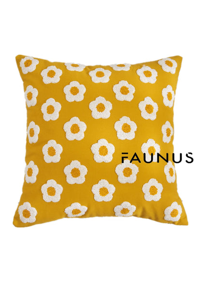 Daisy Embroidery Throw Pillow Covers