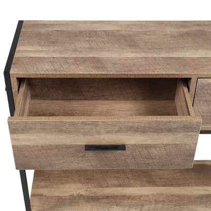 Rustic Brown Console Table