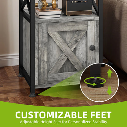 Grey X Shape Side Table