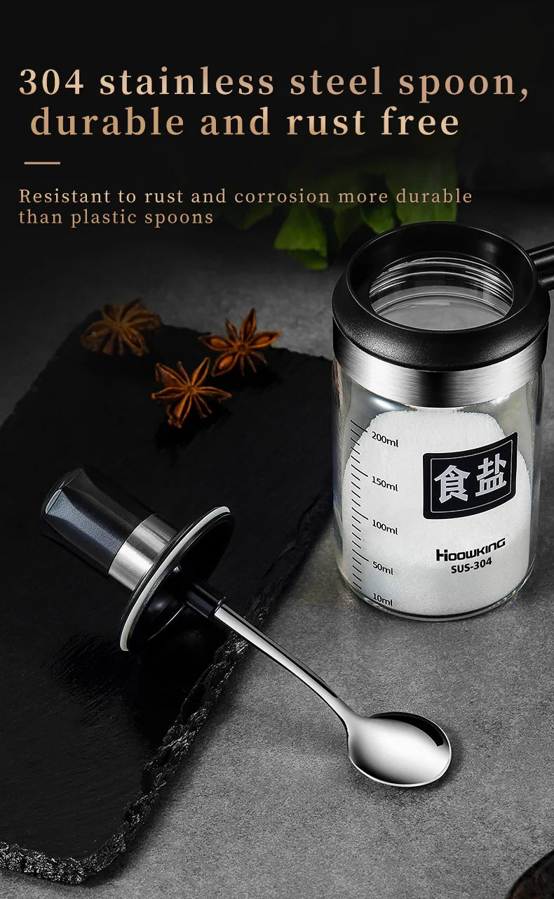 Seasoning Bottle with Spoon
