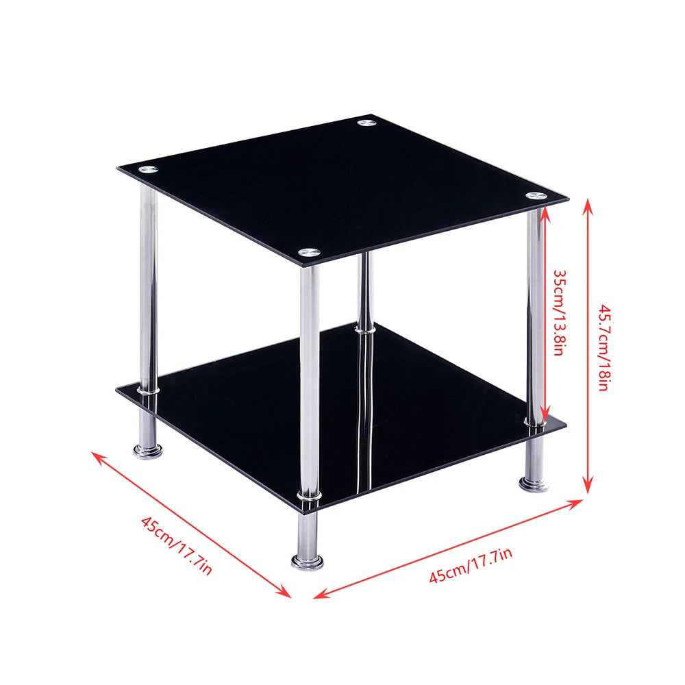 2-Tier Square/Round End Table