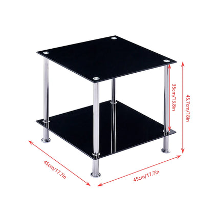 2-Tier Square/Round End Table