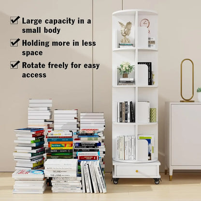 Wooden 4-layer Corner Bookshelf