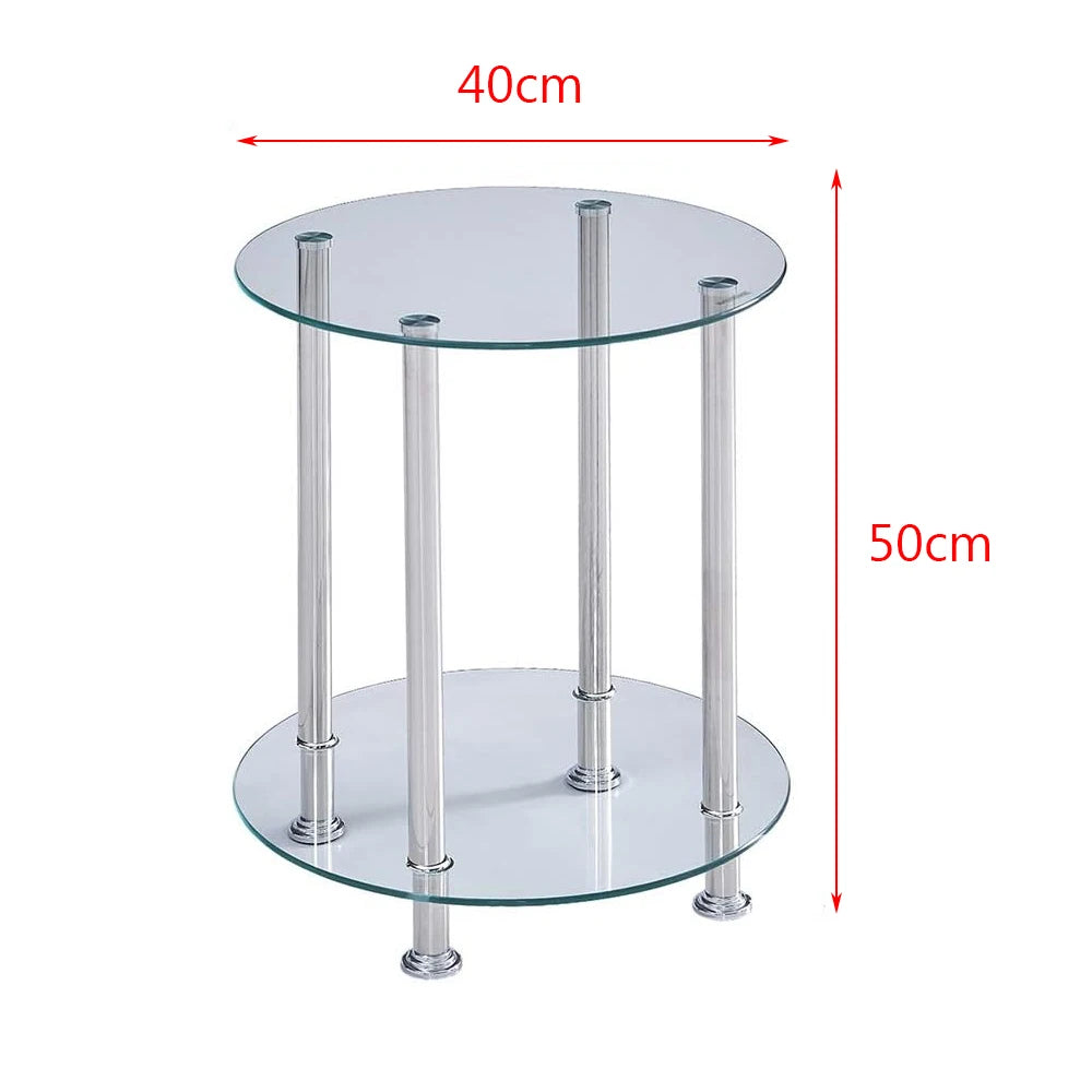 2-Tier Square/Round End Table