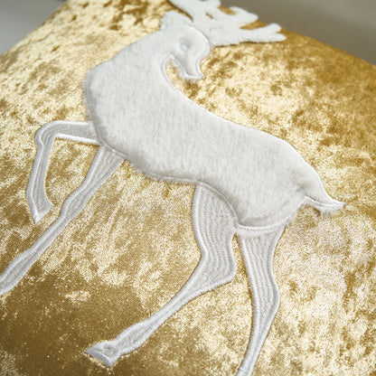 Christmas Gold Throw Pillow Cover