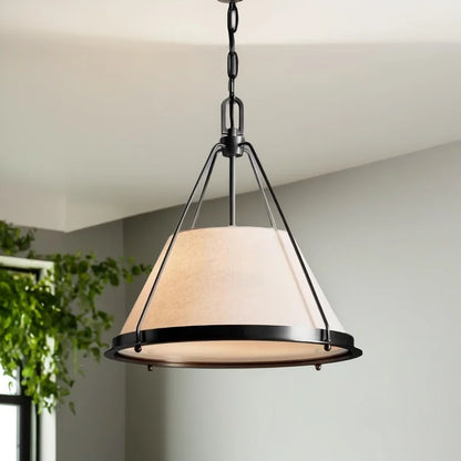 Vintage Fabric Pendant Light