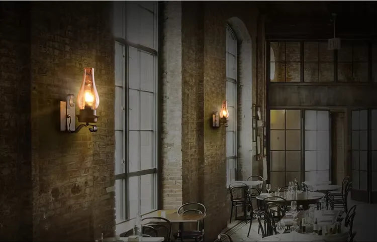 Retro Industrial Iron Wall Lamp