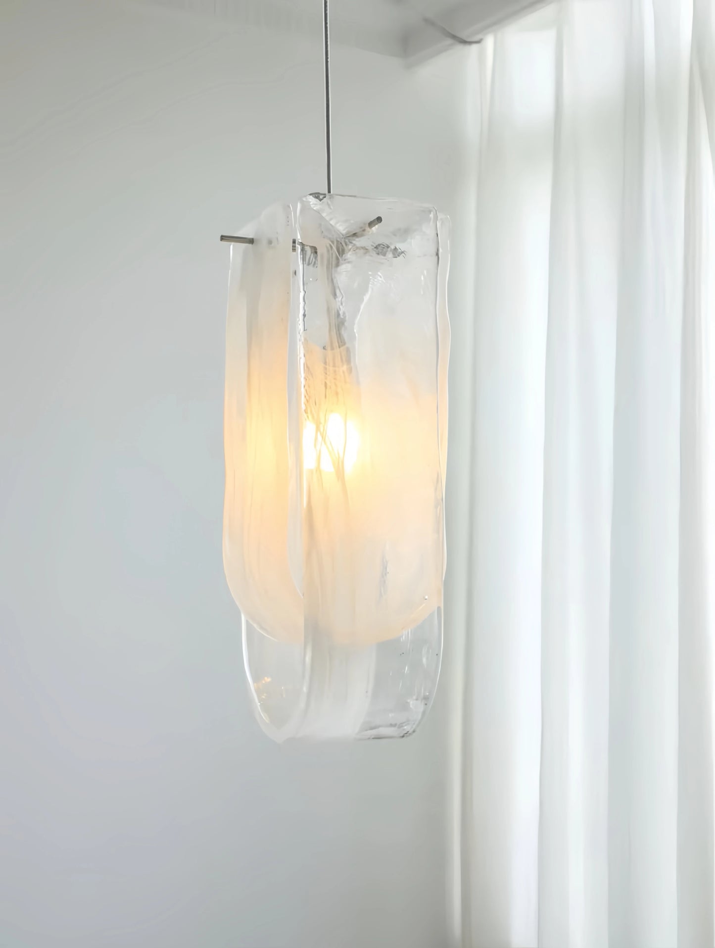 Modern Glass Hanging Art Chandelier