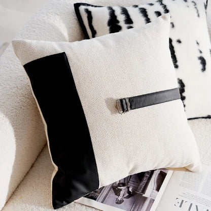 French Retro Black/White Pillow Cover
