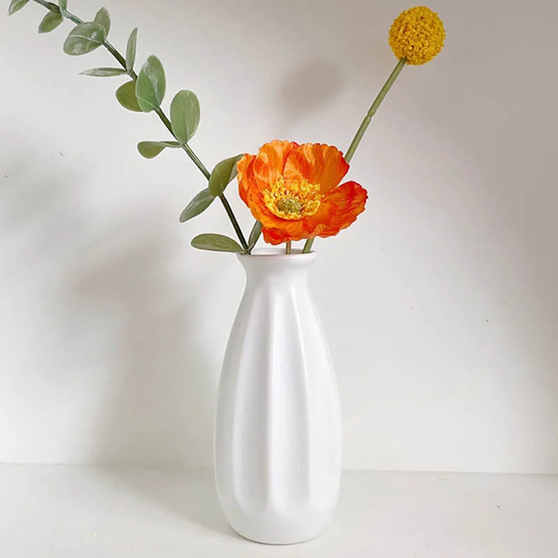 White Vase Mini Flower Pot
