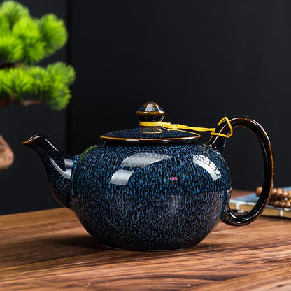 Tianmu Glazed Kiln Chinese Ceramic Teapot