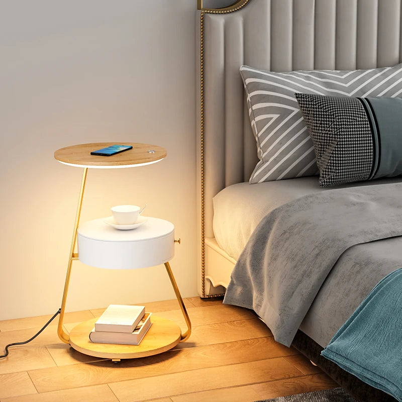 Bedside Table With Wireless Charger