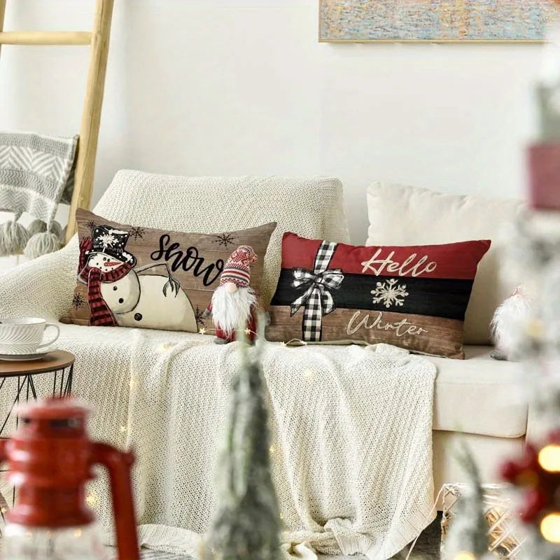 Christmas Pillowcases: Snowman, Hello Winter, Merry & Bright