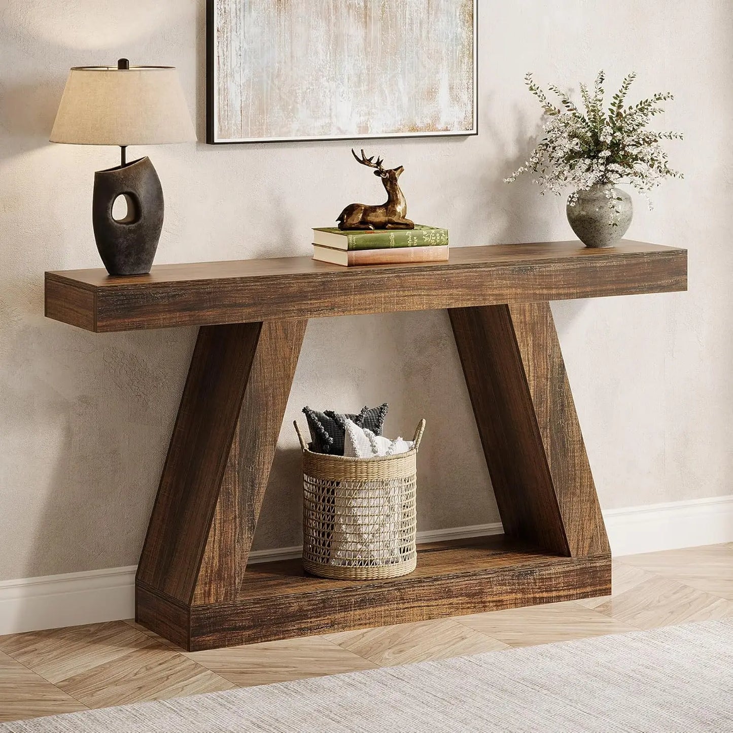 Farmhouse Console Table 55"