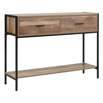 Rustic Brown Console Table