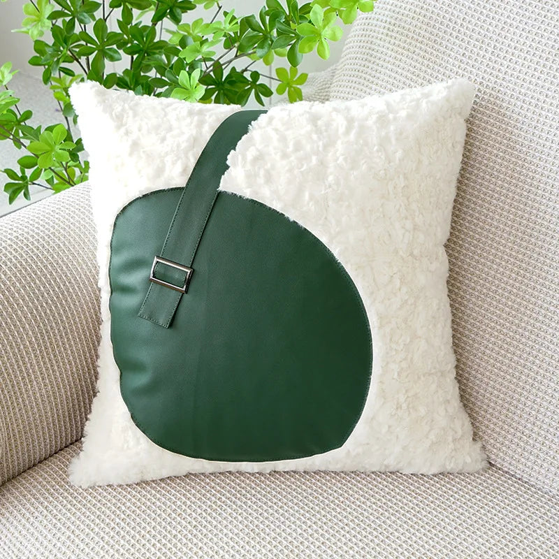 Luxury Green Stamping Throw Pillow Cover